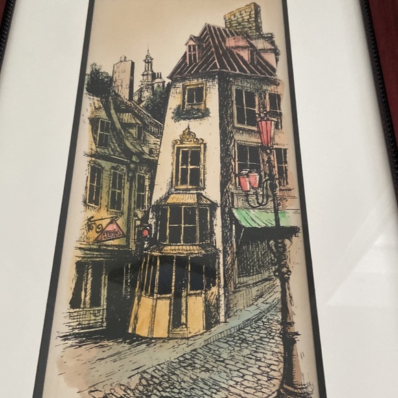 Vintage High Quality Solid Wood Framed Old Montreal Art. - Picture 4 of 14